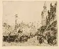 Walter Zeising, Altes Rathaus in Leipzig, 1911, Radierung