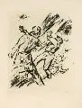 Max Pechstein, Somme 1916 III (Nahkampf), 1917, Radierung (Kaltnadel und Pinselätzung) auf imitiertem Japanbütten