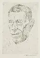 Theodor Rosenhauer, Fränkischer Bauer, Um 1940, Kaltnadelradierung