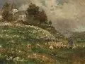 Carl Rüdell, Landschaft mit Schäfer und Herde
