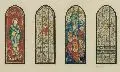 Hubert Rüther, Vier Entwürfe für die Kirchenfenster der Pfarrkirche Wittichenau