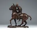 Fred Hans Voelckerling, Polospieler, Um 1900, Bronze, gegossen, braun patiniert