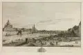Perspective de la galerie, et du - Jardin de son Excellence Mgr. / Le Compte de Brühl [...] by gen. Canaletto Bernardo Bellotto, 1747, Radierung. […] Premier Ministre et - des bâtimens contigus a La prairie d'Oster, / prise de la maison du sieur Conseille, offered Sep 2008