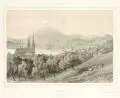 Isidor Laurent Deroy, Lucerne. Vue prise vers le Pilate, Lithographie