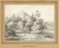 Simon Klotz, Eine Gebirgs-Gegend bey Salzburg, Lithographie