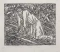 Christus in Gethsemane by Ernst Barlach, 1919, Holzschnitt, offered Sep 2008