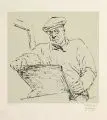 Theo Garve, Selbstbildnis, 1986, Lithographie