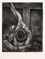 Wolfram Hänsch, Jesus wird vom Kreuz genommen, 1985, Aquatintaradierung