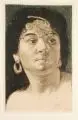 Louis Daguerre, Bruno Héroux, Orientalische Dame. 1920er Jahre, Radierung in Braun auf China, auf Bütten aufgewalzt