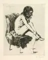 Leo Kayser, Junges Mädchen, 1912, Radierung