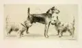 Hundegesellschaft by Richard Müller, 1922, Radierung in Schwarz, offered Sep 2008