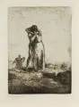 Walter Richard Rehn, Feldlandschaft/ Sich umarmendes Paar. 1. H. 20. Jh, Radierungen