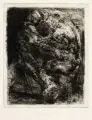 Petra Zille, Zwiespalt - Max Beckmann gewidmet, 1983, Kaltnadelradierung