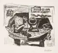 Joachim Heuer, Stilleben mit Kanne, Lithographie