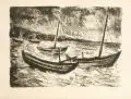 Erhard Hippold, Strand bei Gewitter, 1961, Lithographie