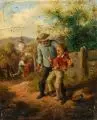 Edmund Krenn, Der ertappte Dieb, Um 1880, Öl auf Holz