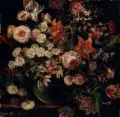 Willy Kriegel, Stilleben mit Blumenstrauß, 1924, Öl auf Holz
