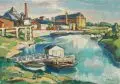Pieschener Hafen. Wohl 1950er Jahre by Rosso Hugo Majores, Öl auf Leinwand, offered Jun 2008
