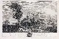 Vue du Roc, et Forteresse de Koenigstein du coté de l'Occident, et de la Montée, aiant de l'autre coté le Lilienstein, au de-la l'Elbe, et en distance, les Montagnes de la Lusace by gen. Canaletto Bernardo Bellotto, Um 1763, Radierung. (Die Festung Königstein mit Blick auf den Lilienstein), offered Jun 2008