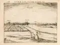 Petrus Bertius, Ansicht von Dresden, 1616, Kupferstich aus "Commentariorum rerum Germanicarum Liber III"