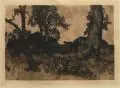 Fritz Overbeck, Altes Gehöft, 1895, Radierung