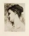 Eugène Smits, Vier Portraits. 2. H. 19. Jh, Radierungen