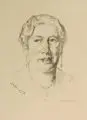 Ferdinand Dorsch, Portrait einer älteren Dame, 1932, Lithographie