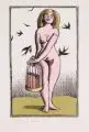 Egbert Herfurth, Die Buchschwalbe, Holzstiche, koloriert