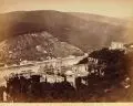 Carl Christian Hertel, Heidelberger Schloss & Schlosshotel von der Molkenkur, 1878, Albuminabzug