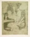 Eckhard Kempin, Graue Silhouetten, 1985, Monotypie
