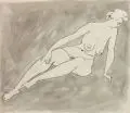 Carl Lohse, Sitzender weiblicher Akt mit aufgestütztem Arm. Ohne Jahr