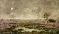 Max Otto Beyer, (zugeschr.), Heidelandschaft. 1880er Jahre, Öl auf Leinwand