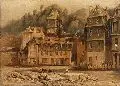 Louis Aimé Japy, Louis Aime Japy, Stadtlandschaft. 1880/ 1890, Öl auf Holz