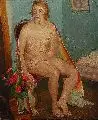 Erhard Hippold, Gussy, vor einem Spiegel sitzend. Frühe 1930er Jahre