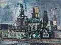 Horst Weber, Barockarchitektur in Dresden, 1974, Öl auf Hartfaser