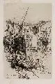 Edward William Charlton, The Old Harbour, Um 1900, Radierung