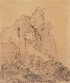 Ernst Dertinger, Pottenstein, 1836, Bleistiftzeichnung