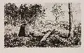Max Klinger, Simplicissimus in der Wald-Einöde, 1881, Aquatintaradierung