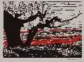 Gert Norman Bamberger, Adormidera (La Mancha), 1998, Farblinolschnitt