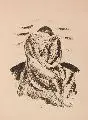 Josef Eberz, Trauernde, 1915, Kreidelithographie