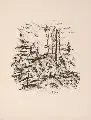 Josef Eberz, Neue Gräber, 1915, Kreidelithographie