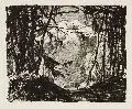 Otto Fischer, Waldlichtung mit Gebirgsblick. 1920er Jahre