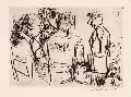 Ernst Hassebrauk, Unterhaltung II, 1940, Kaltnadelradierung. (auf Zinn)
