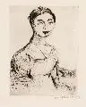 Ernst Hassebrauk, Junges Mädchen, 1930, Kaltnadelradierung. nach einem Gemälde von Jean Auguste D