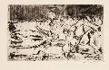 Ernst Hassebrauk, Stilleben mit Teller und Besteck, 1940, Kaltnadelradierung