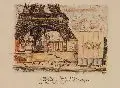 Hans Haueisen, Exposition, Paris 1937 Pavillon de la grande Bretagne et du Canada, 1937, Aquarell über Bleistift