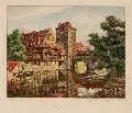 Wilhelm Schacht, Nürnberg - Henker-Steg, Um 1910, Farbradierung