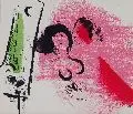 Marc Chagall, Der Grüne Eifelturm, 1957, Farblithographie