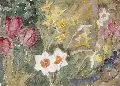 Narzissen und Tulpen by Gussy Hippold-Ahnert, 1979, Aquarell über Bleistift auf Japan, offered Mar 2008