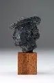 Helmut Heinze, Portrait Bernhard Kretzschmar, Wohl 1977, Bronze, grünschwarz patiniert
